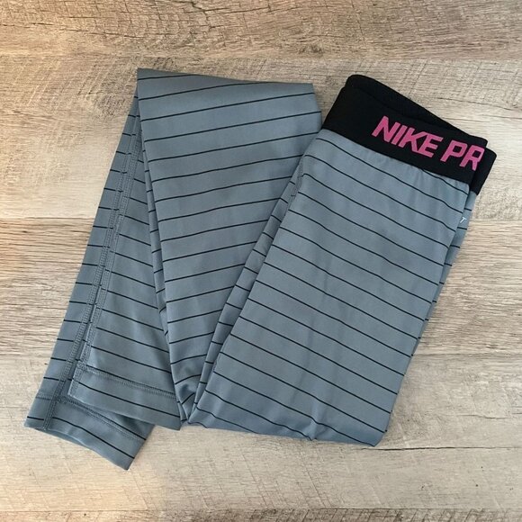 Nike Pro Hyperwarm Stripe Training Tights Blue Graphite Black Size XS - Picture 3 of 10